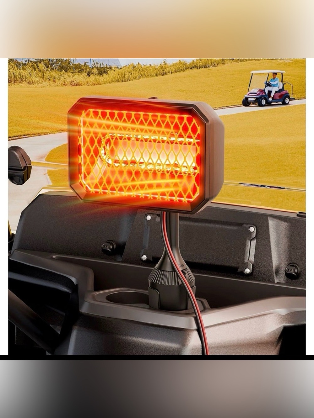 Golf Cart Heater, 36V Electric Battery Operated Heater for Golf Cart Accessories